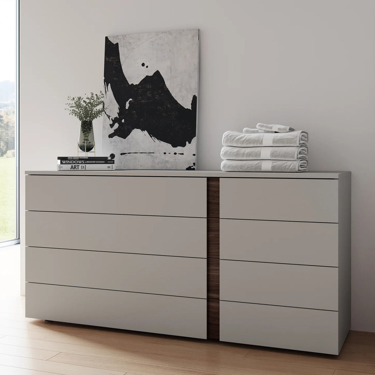 Veyn Dresser by Viesso, showing veyn dresser in live shot.