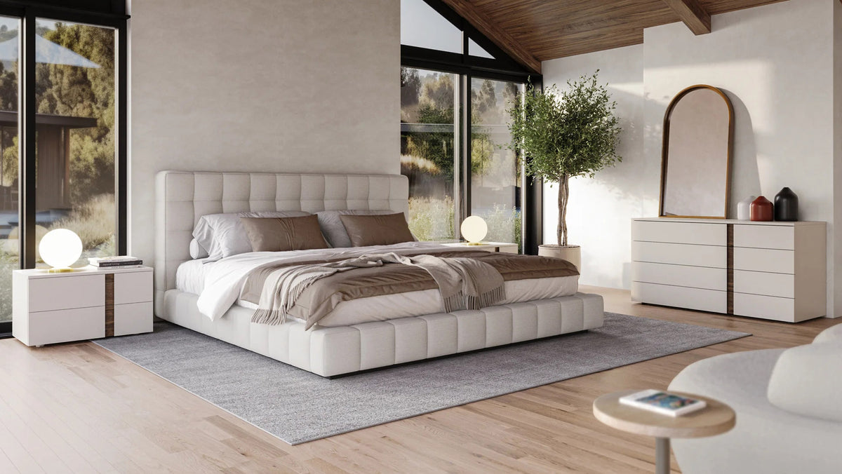 Veyn Nightstand by Viesso, showing veyn nightstands in live shot.