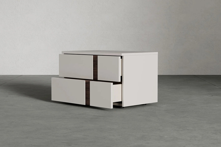Veyn Nightstand by Viesso, showing veyn nightstand in live shot.