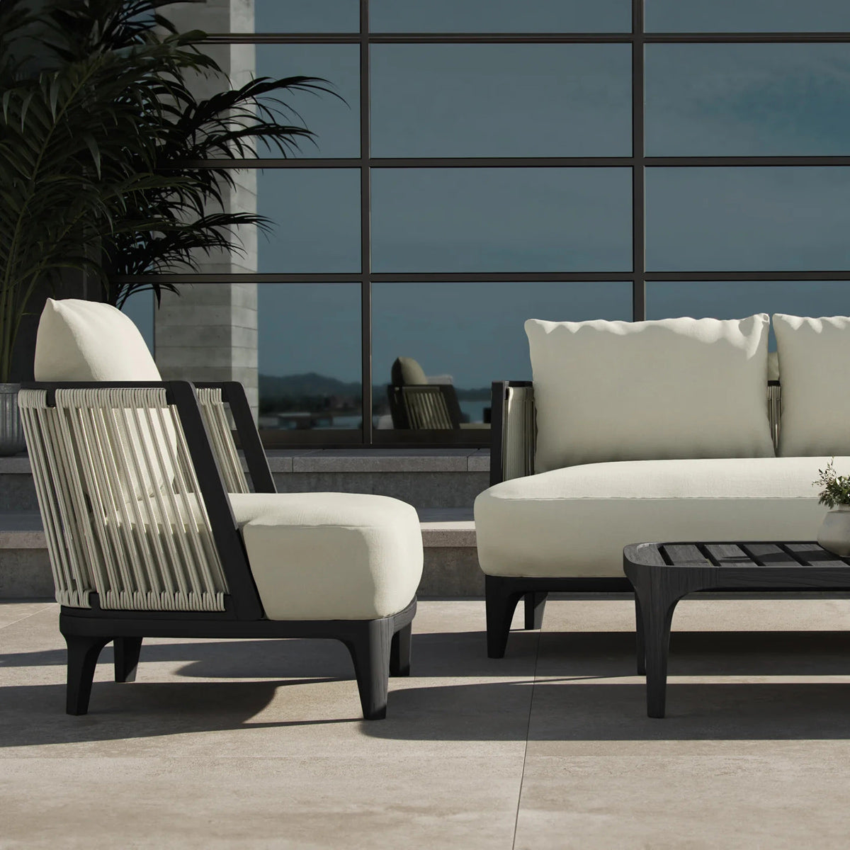 Veyra Outdoor Chair by Viesso, showing veyra outdoor chair in live shot.