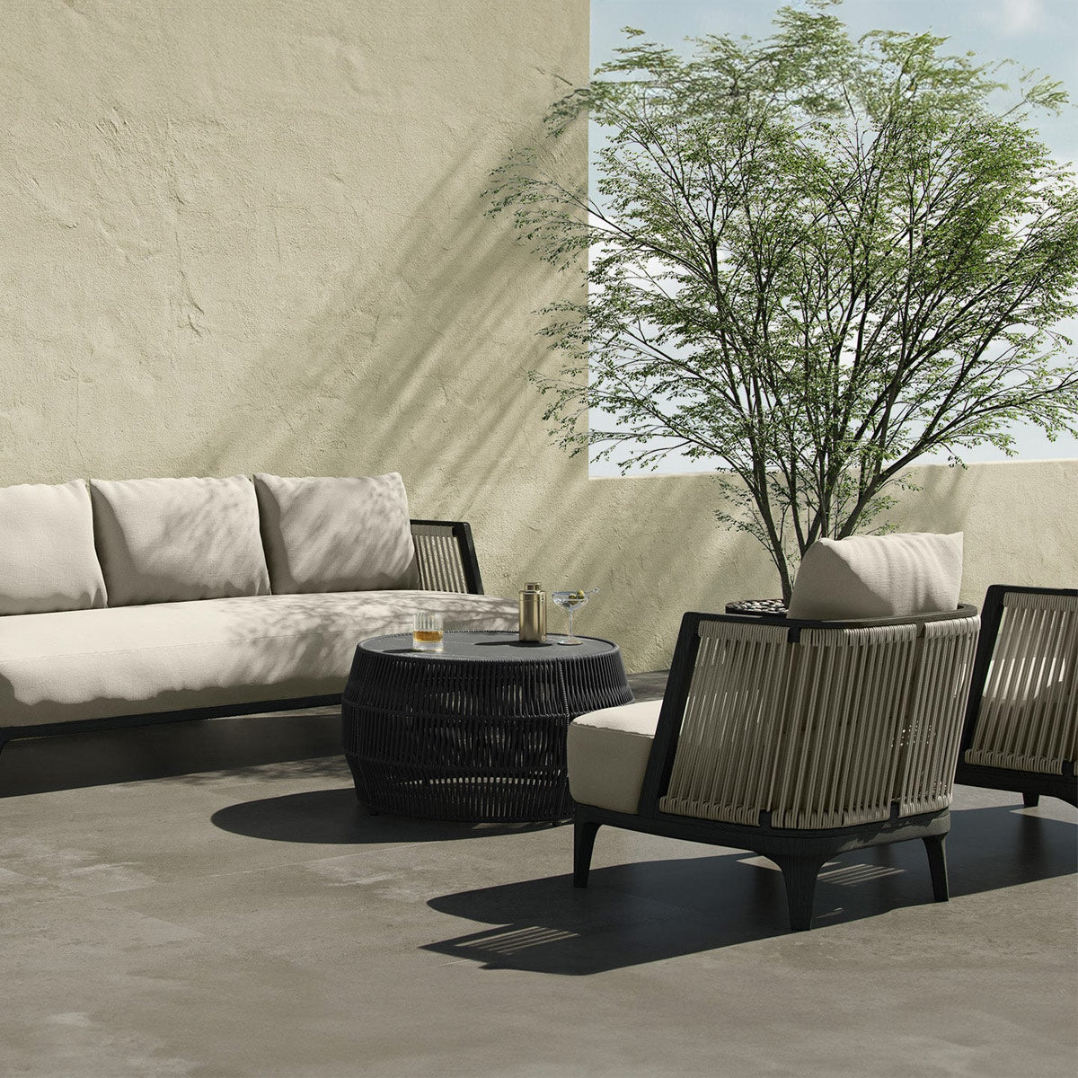 Veyra Outdoor Chair by Viesso, showing veyra outdoor chairs in live shot.