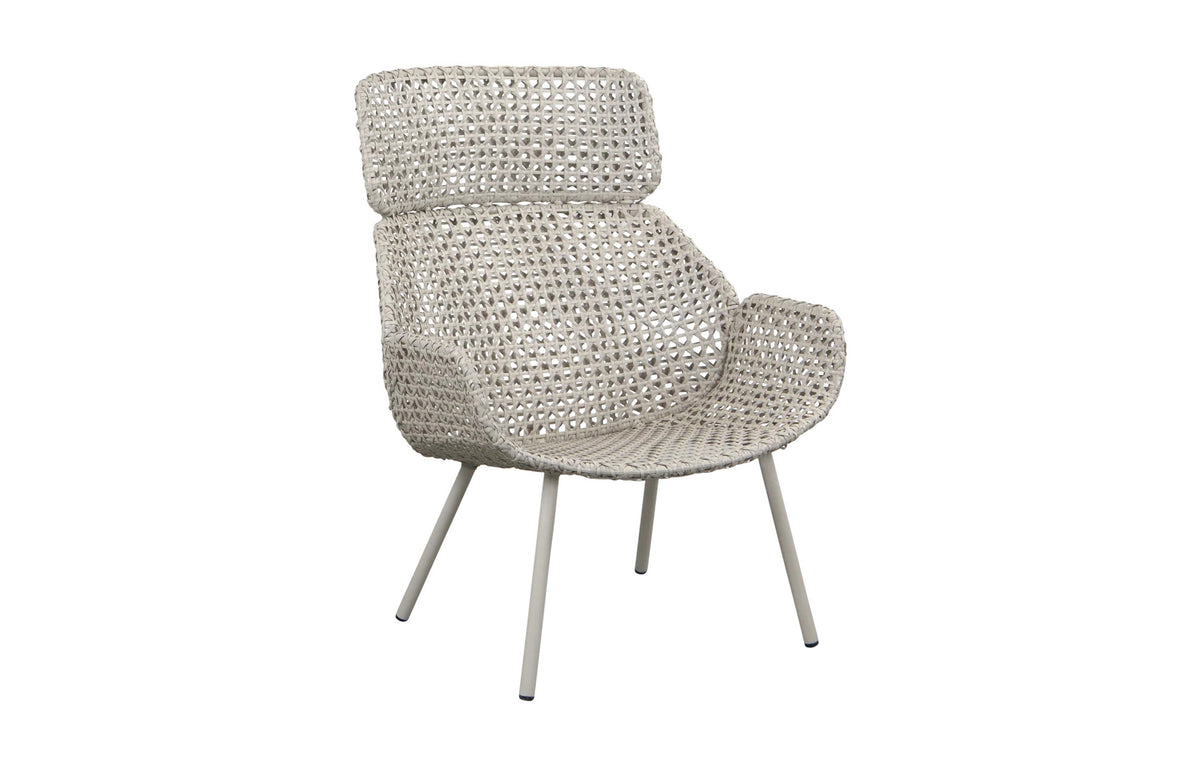 Vibe Highback Chair by Cane-Line - Sand/Dark Sand Fiber Weave, None.