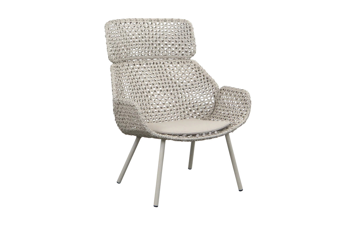 Vibe Highback Chair by Cane-Line - Sand/Dark Sand Fiber Weave, Sand Natte.