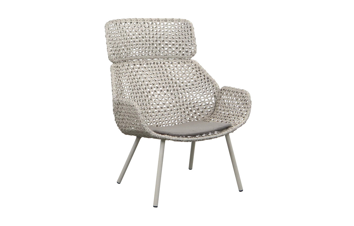 Vibe Highback Chair by Cane-Line - Sand/Dark Sand Fiber Weave, Taupe Natte *.