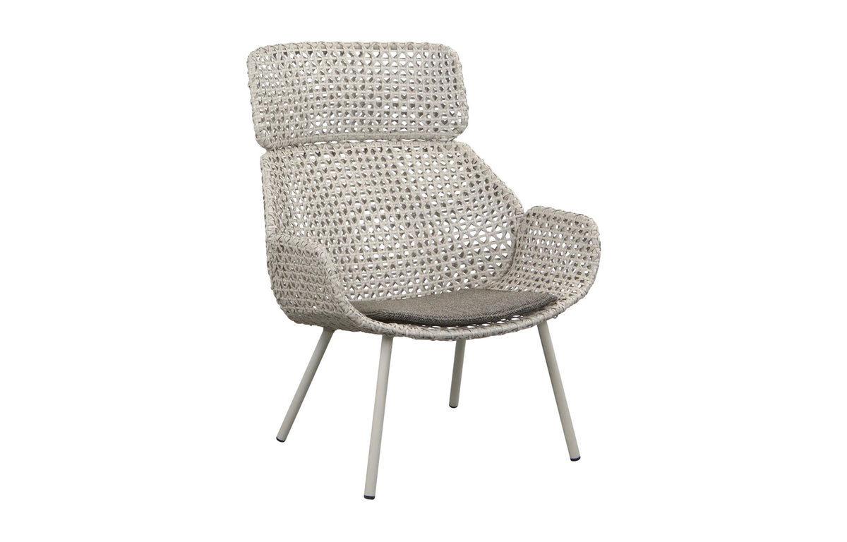 Vibe Highback Chair by Cane-Line - Sand/Dark Sand Fiber Weave, Light Brown Wove.