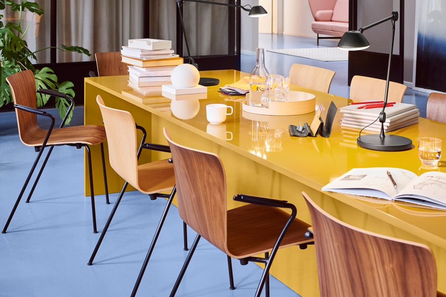 Vico Duo Armchair by Fritz Hansen, showing vico duo armchairs in live shot.