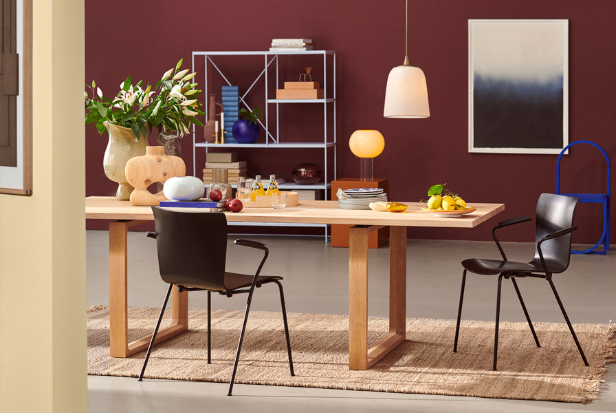 Vico Duo Armchair by Fritz Hansen, showing vico duo armchairs in live shot.