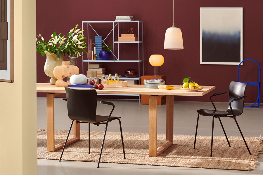 Vico Duo Armchair with Welded Linking Device by Fritz Hansen, showing vico duo armchairs with welded linking device in live shot.