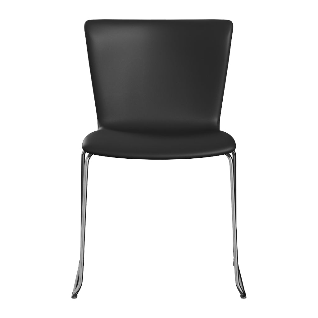 Vico Duo Full Upholstery Sledge Chair by Fritz Hansen, showing front view of vico duo full upholstery sledge chair in category 4.