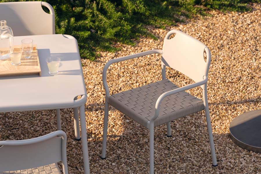 Vind Outdoor Chair by Skagerak, showing vind outdoor chair in live shot.