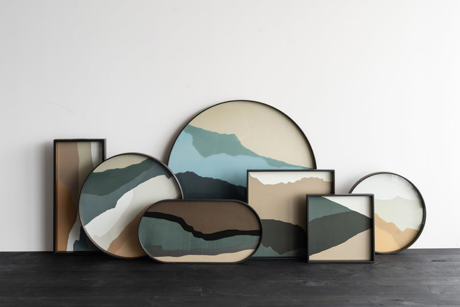 Wabi Sabi Tray by Ethnicraft, showing wabi sabi trays in live shot.