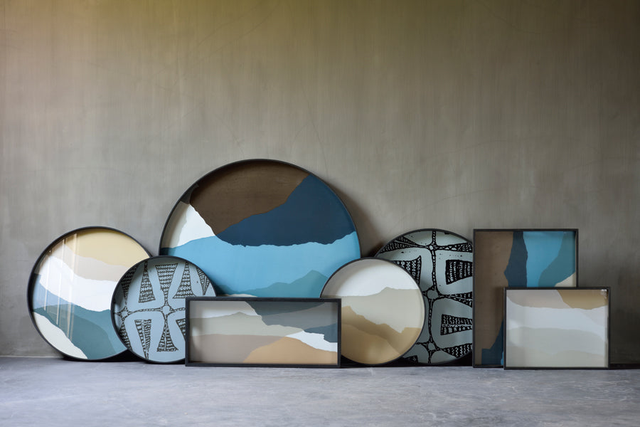 Wabi Sabi Tray by Ethnicraft, showing wabi sabi trays in live shot.