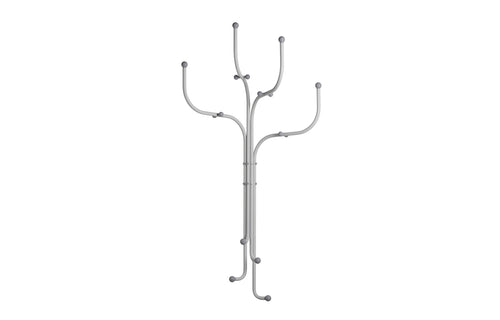 Wall Coat Tree by Fritz Hansen - Light Grey Powder Coated Steel.