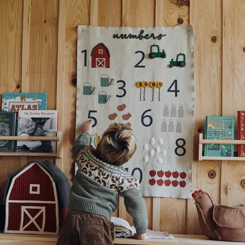 Wall Hanger Farm Numbers by Lorena Canals, showing wall hanger farm numbers in live shot.
