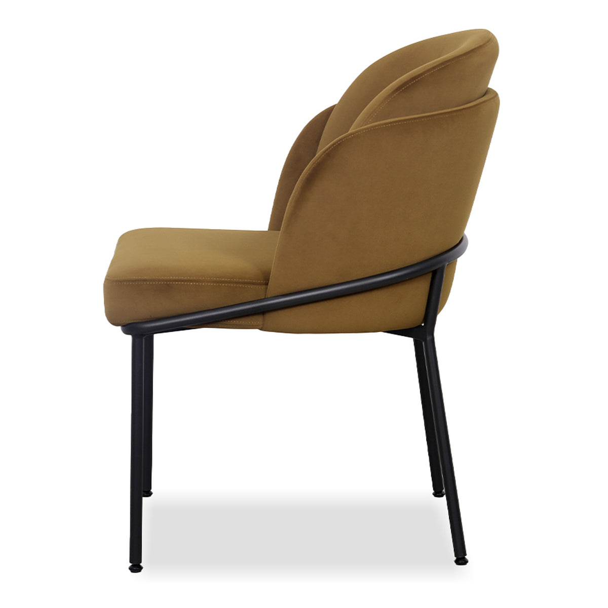 Wallen Dining Chair by Mobital, showing side view of wallen dining chair.
