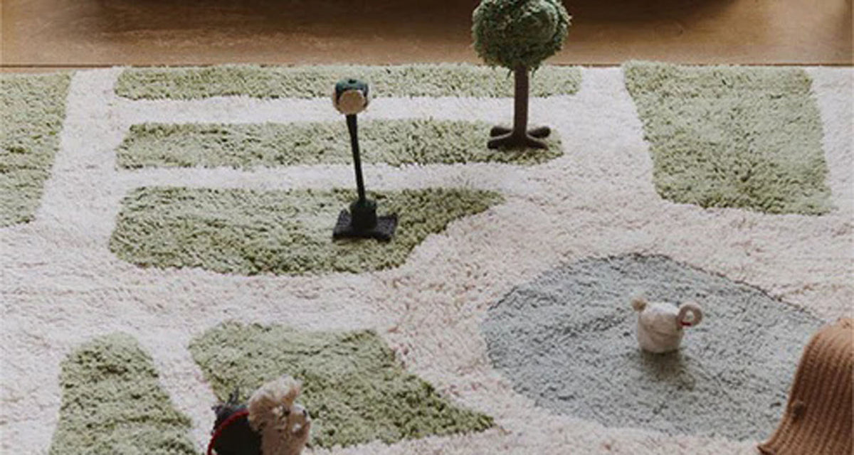 Washable Play Rug Hyde Park by Lorena Canals, showing washable play rug hyde park in live shot.