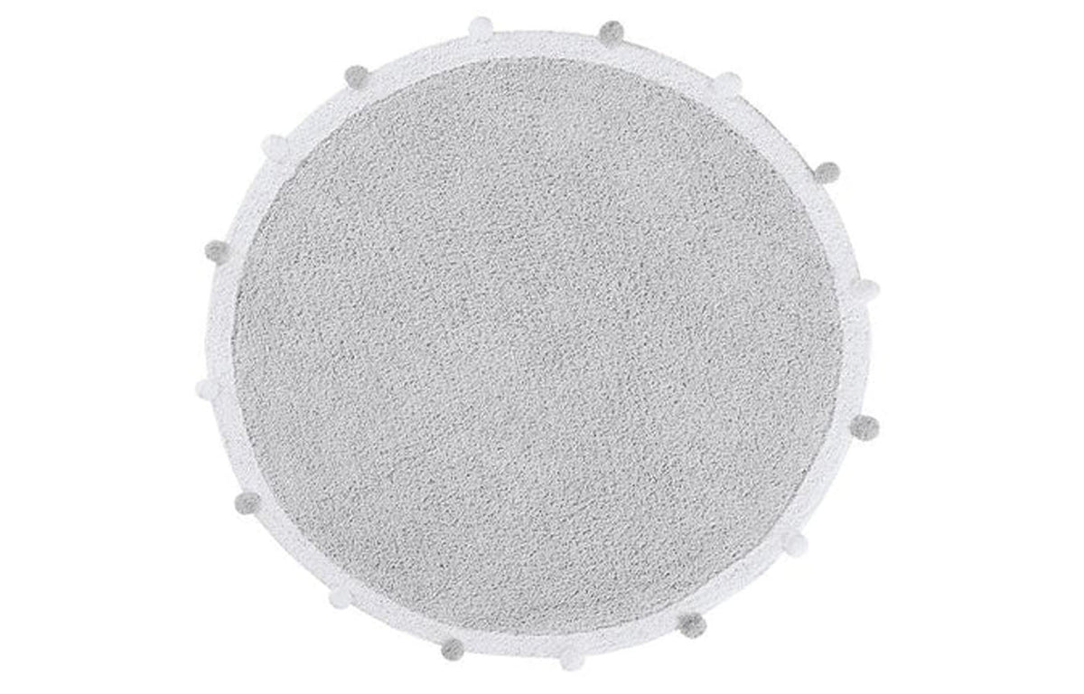 Bubbly Washable Round Rug by Lorena Canals - Light Grey.