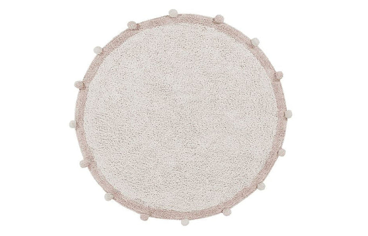 Bubbly Washable Round Rug by Lorena Canals - Vintage Nude.
