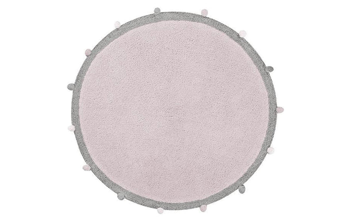 Bubbly Washable Round Rug by Lorena Canals - Soft Pink.