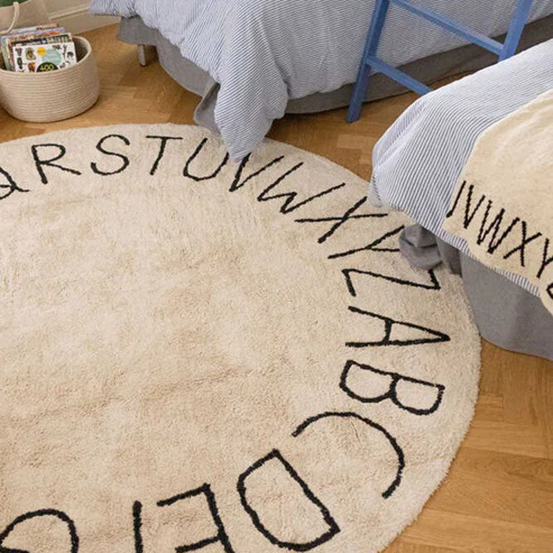 Washable Round Rug by Lorena Canals, showing washable round rug in live shot.