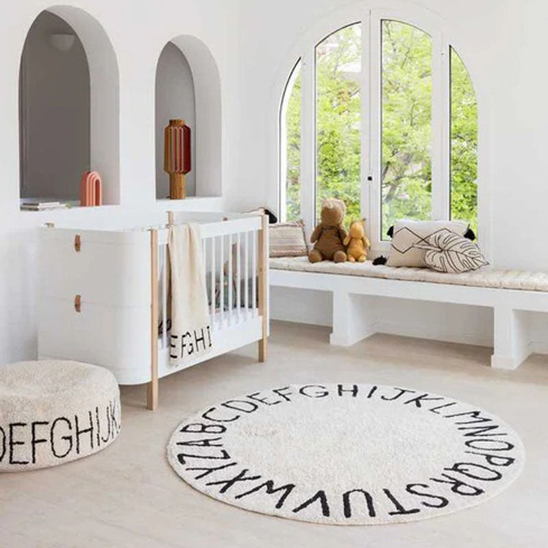 Washable Round Rug by Lorena Canals, showing washable round rug in live shot.