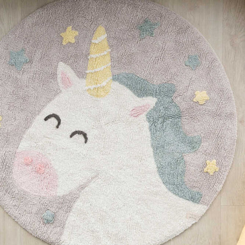 Mr. Wonderful Washable Rug by Lorena Canals, showing mr. wonderful washable rug in live shot.
