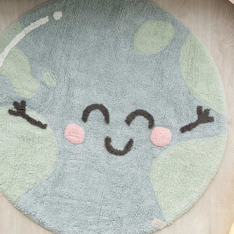 Mr. Wonderful Washable Rug by Lorena Canals, showing mr. wonderful washable rug in live shot.
