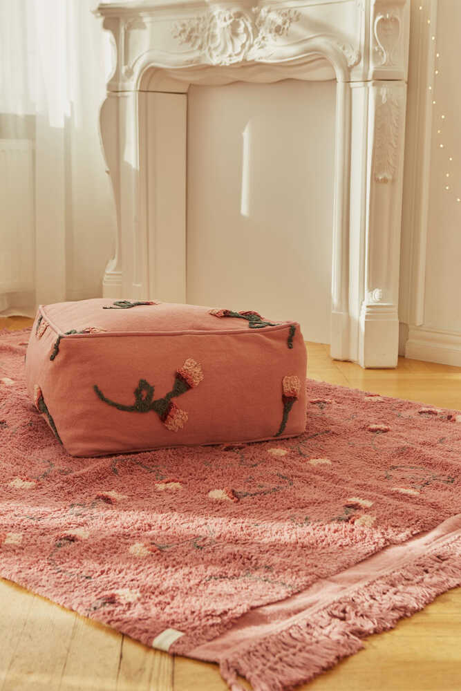 Washable Rug English Garden Ash Rose by Lorena Canals