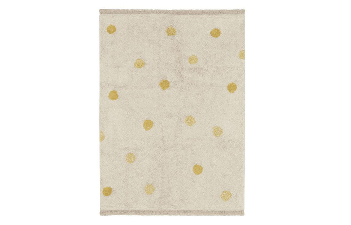 Polka Dots Washable Rug by Lorena Canals - Honey.
