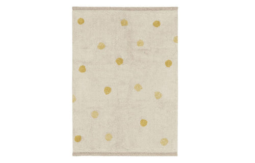 Polka Dots Washable Rug by Lorena Canals - Honey.