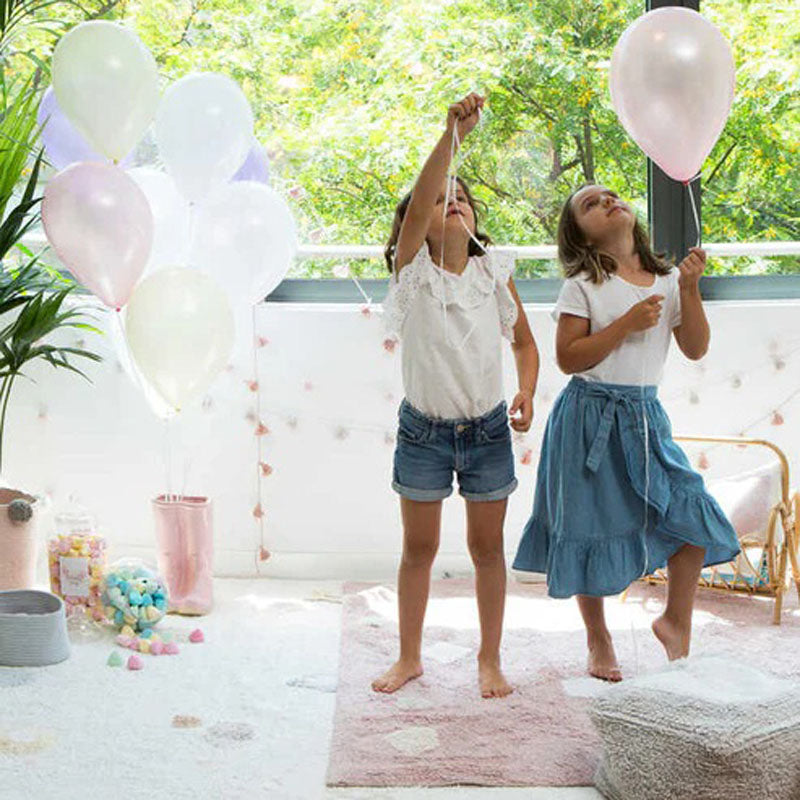 Pyjama Party Washable Rug by Lorena Canals, showing pyjama party washable rug in live shot.