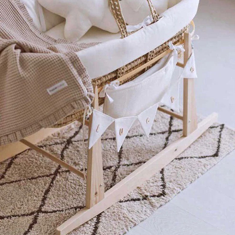 Bereber Style Washable Rug by Lorena Canals, showing bereber style washable rug in live shot.