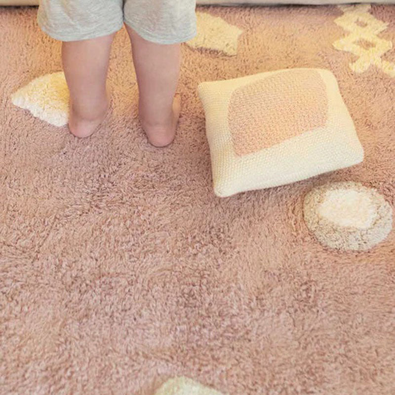 Pyjama Party Washable Rug by Lorena Canals, showing pyjama party washable rug in live shot.