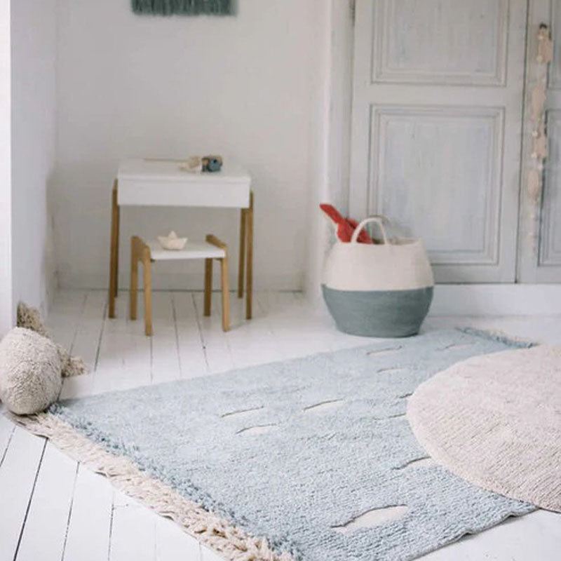The Sea Washable Rug by Lorena Canals, showing the sea washable rug in live shot.