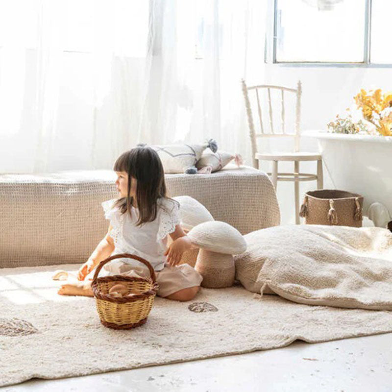 Pine Forest Washable Rug by Lorena Canals, showing pine forest washable rug in live shot.