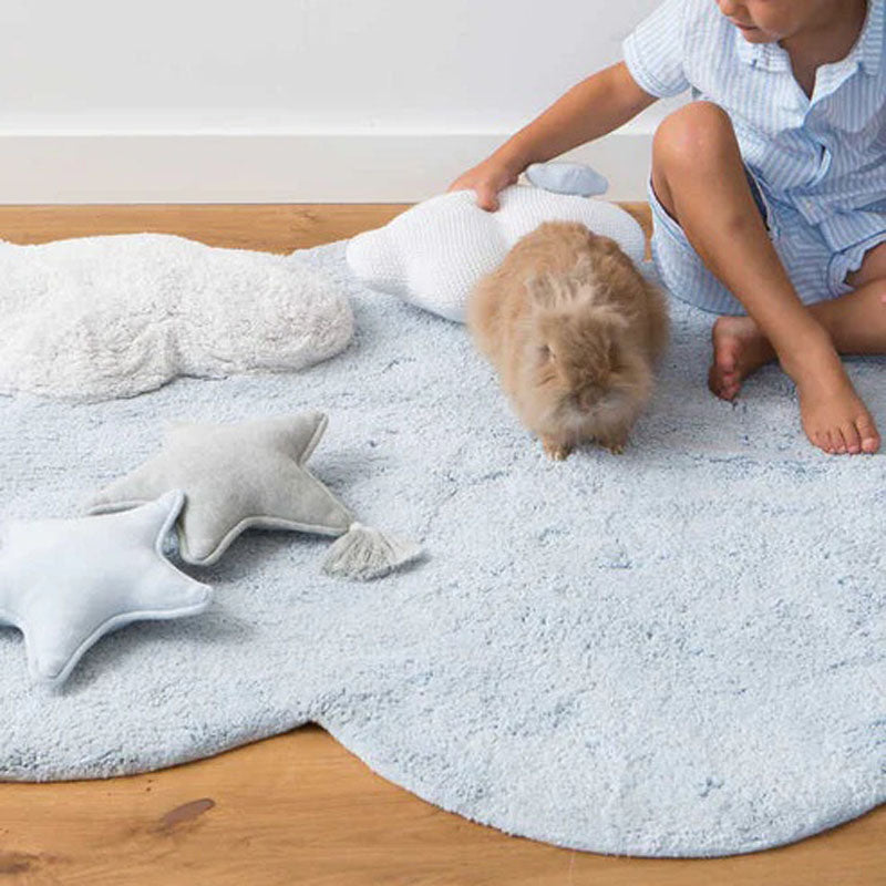 Puffy Washable Rug by Lorena Canals, showing puffy washable rug in live shot.