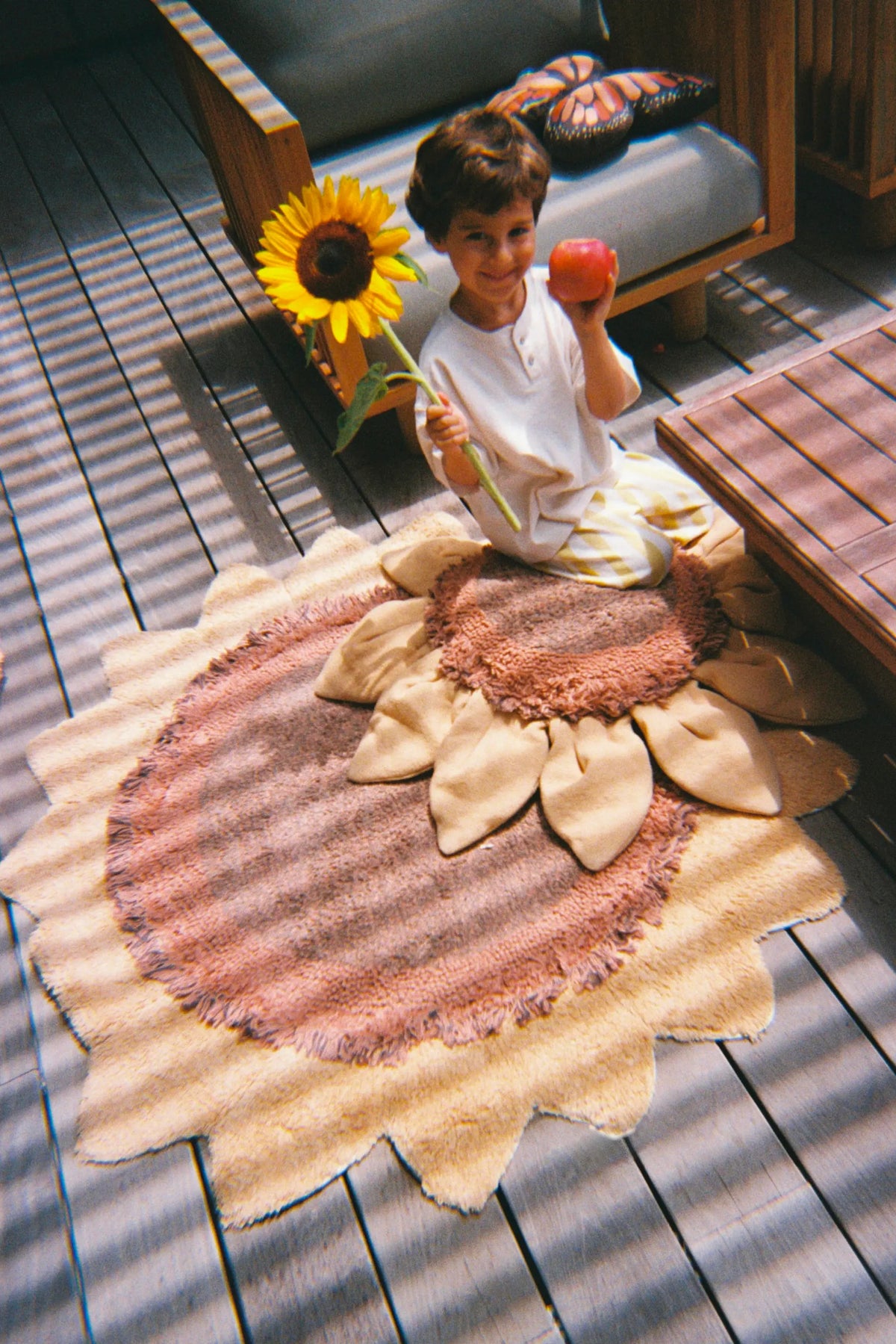 Washable Rug Sunflower by Lorena Canals