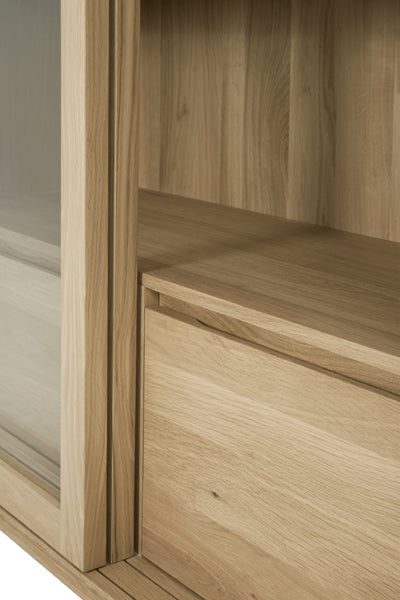 Wave Sideboard by Ethnicraft, showing closeup view of wave sideboard.