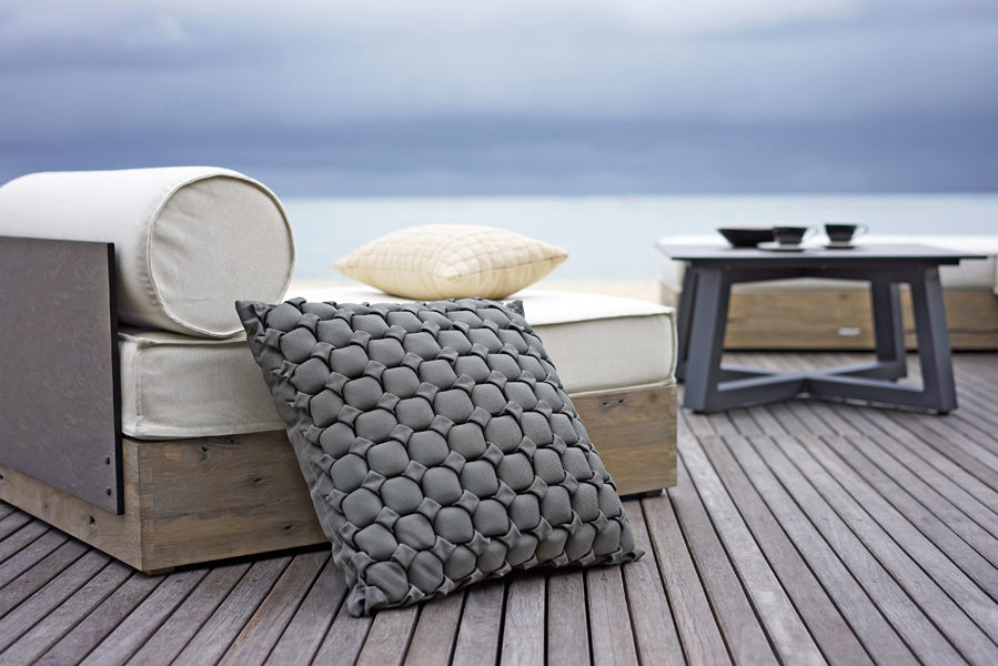Weave Pillows by Mamagreen, showing weave pillows in live shot.