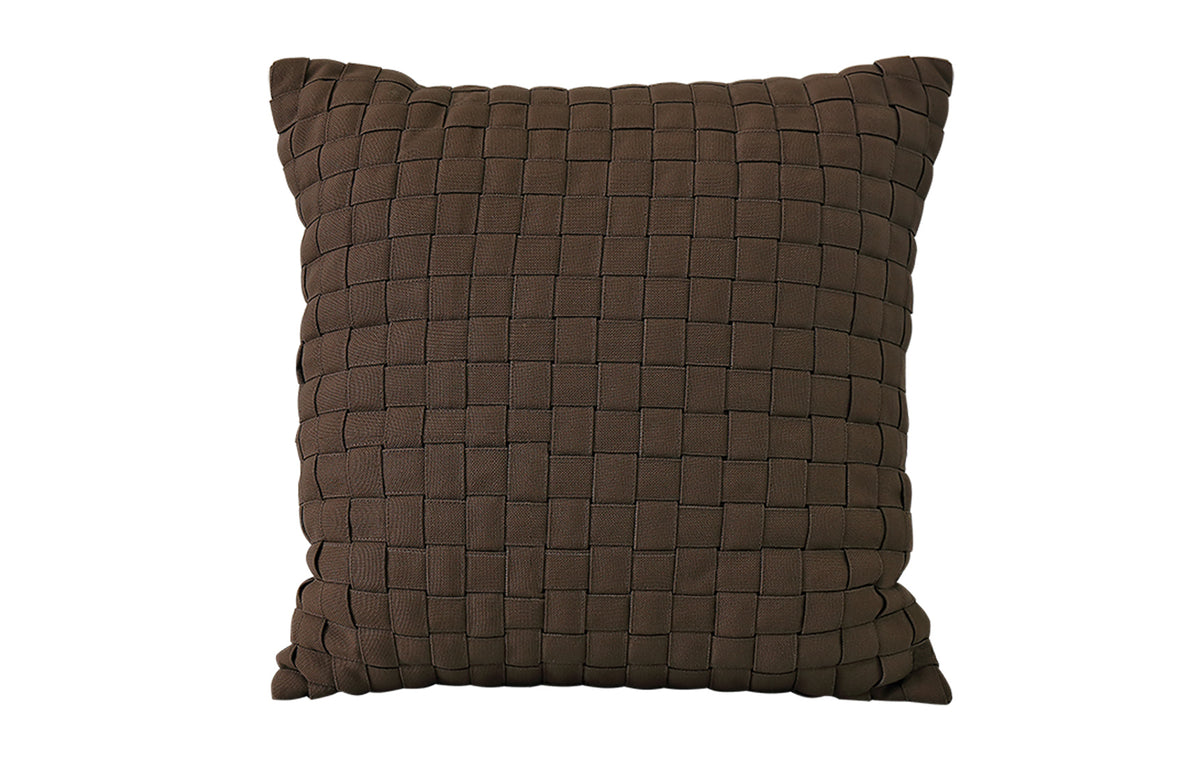Weave Pillows by Mamagreen - Marsala Olefin Cushion.