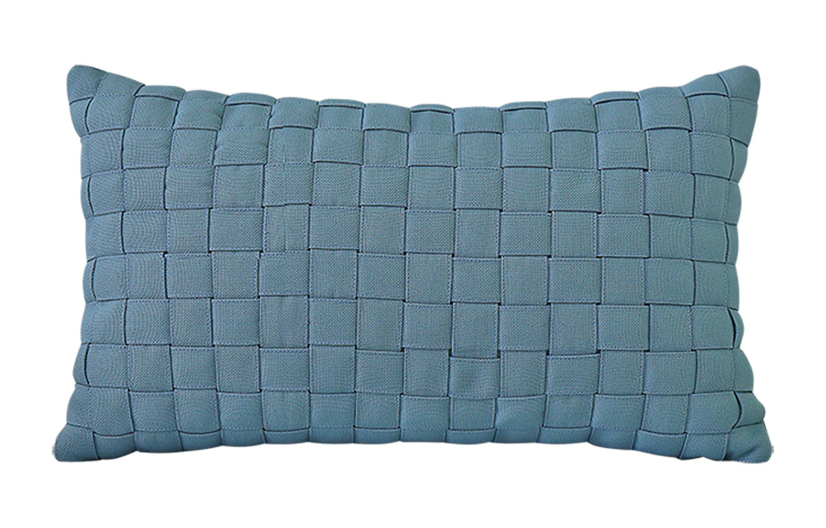 Weave Pillows by Mamagreen - Deep Sea Olefin Cushion.