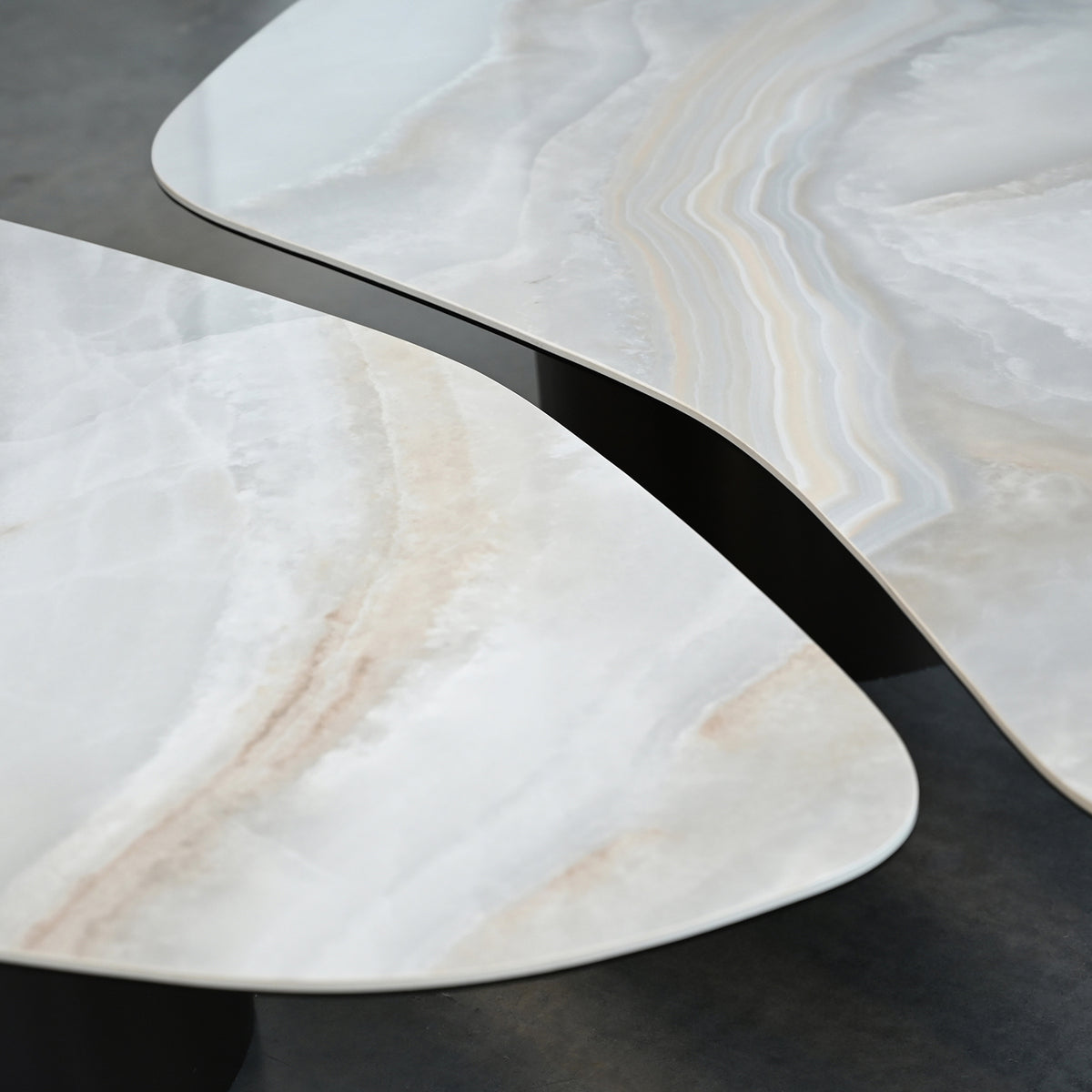 Wedge Coffee Table by Mobital, showing closeup view of wedge coffee table.