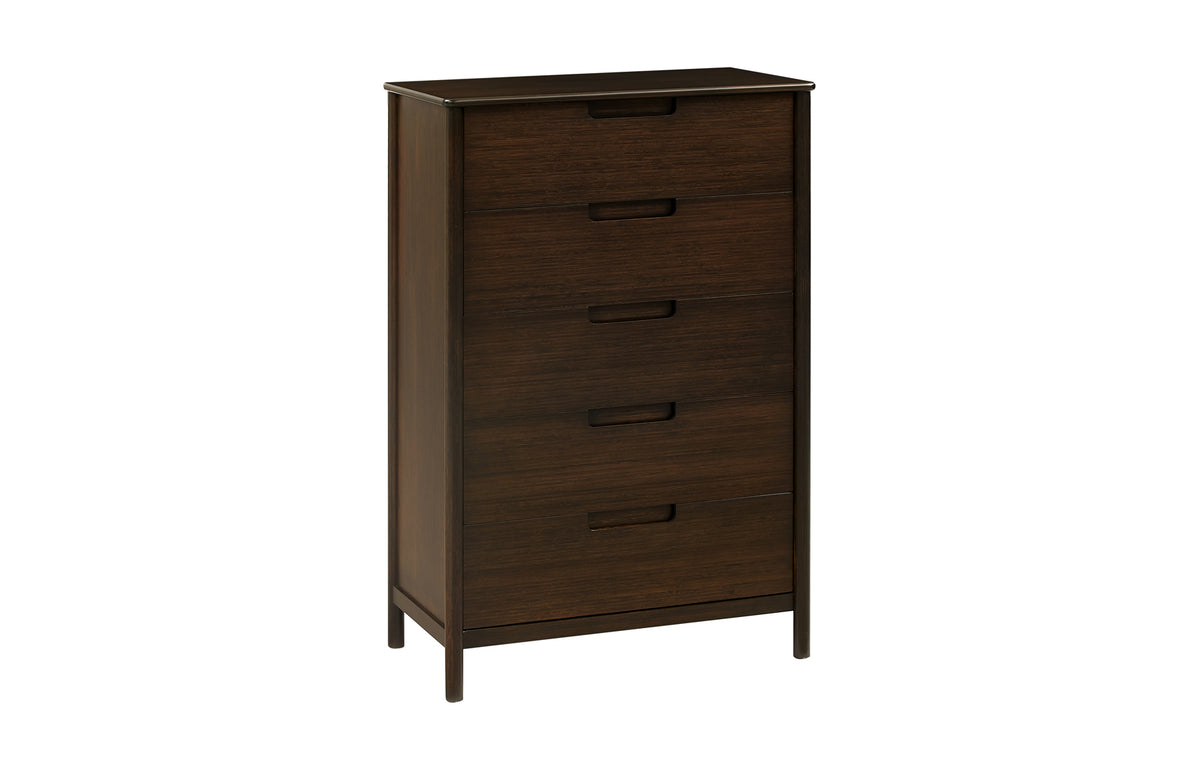 Weston Five Drawer Chest by Greeninton - Black Walnut.