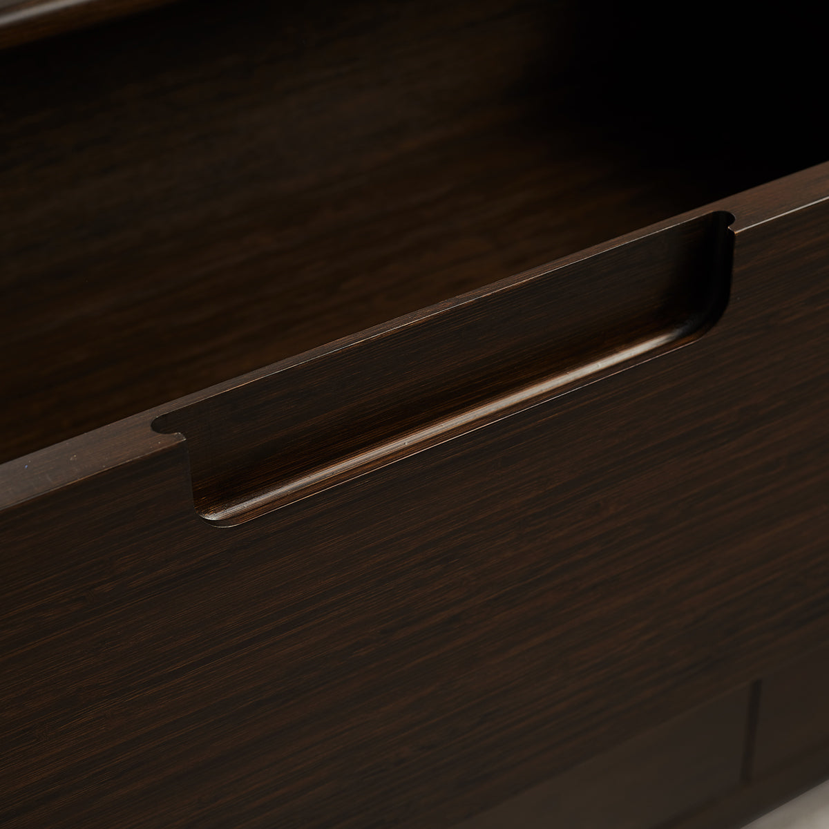 Weston Nightstand by Greeninton, showing closeup view of weston nightstand in live shot.