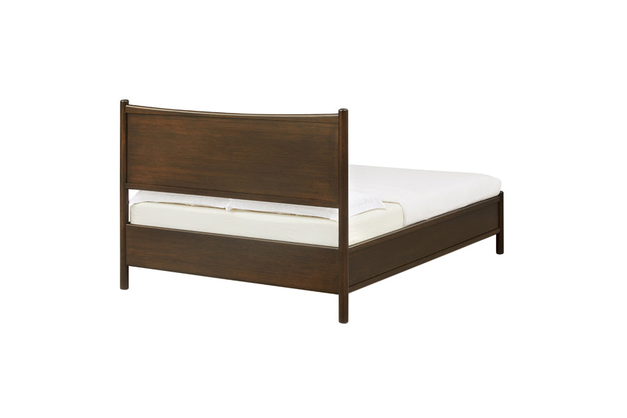 Weston Platform Bed by Greenington, showing back angle view of weston platform bed in black walnut.