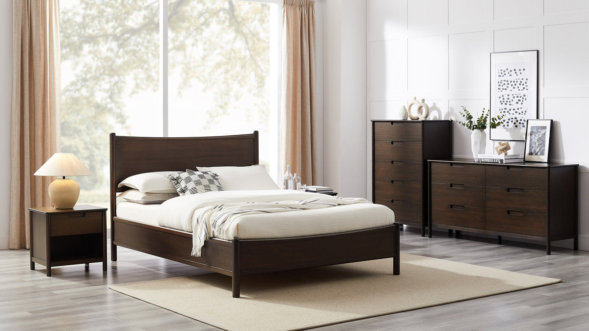 Weston Platform Bed by Greenington, showing weston platform bed in live shot.