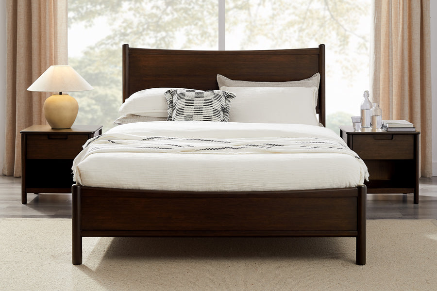 Weston Platform Bed by Greenington, showing weston platform bed in live shot.