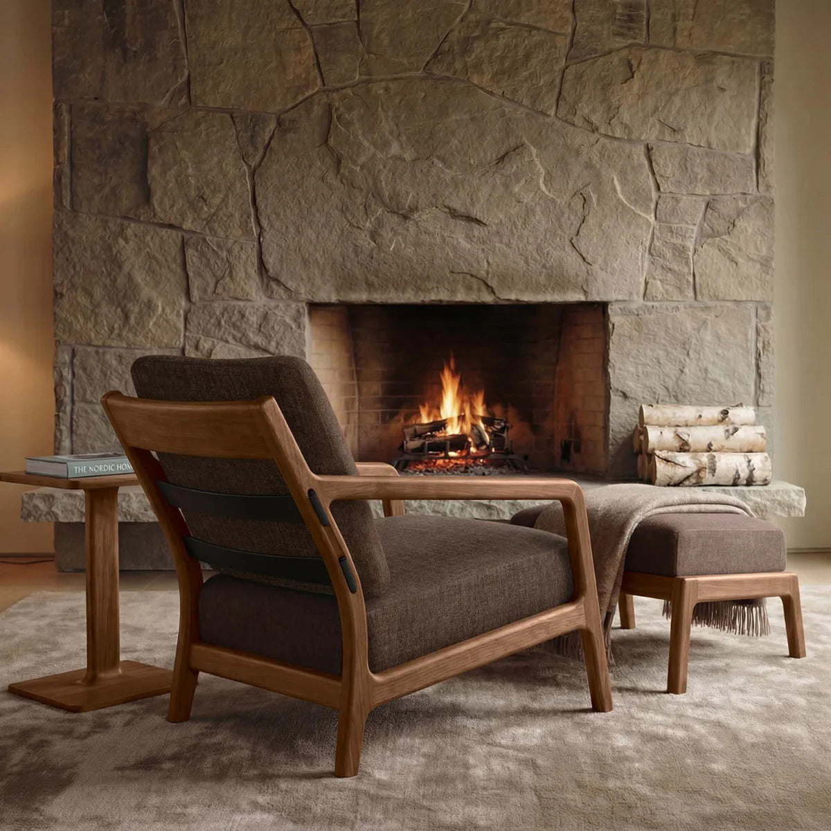 Whitney Lounge Chair by Copeland Furniture, showing whitney lounge chair in live shot.