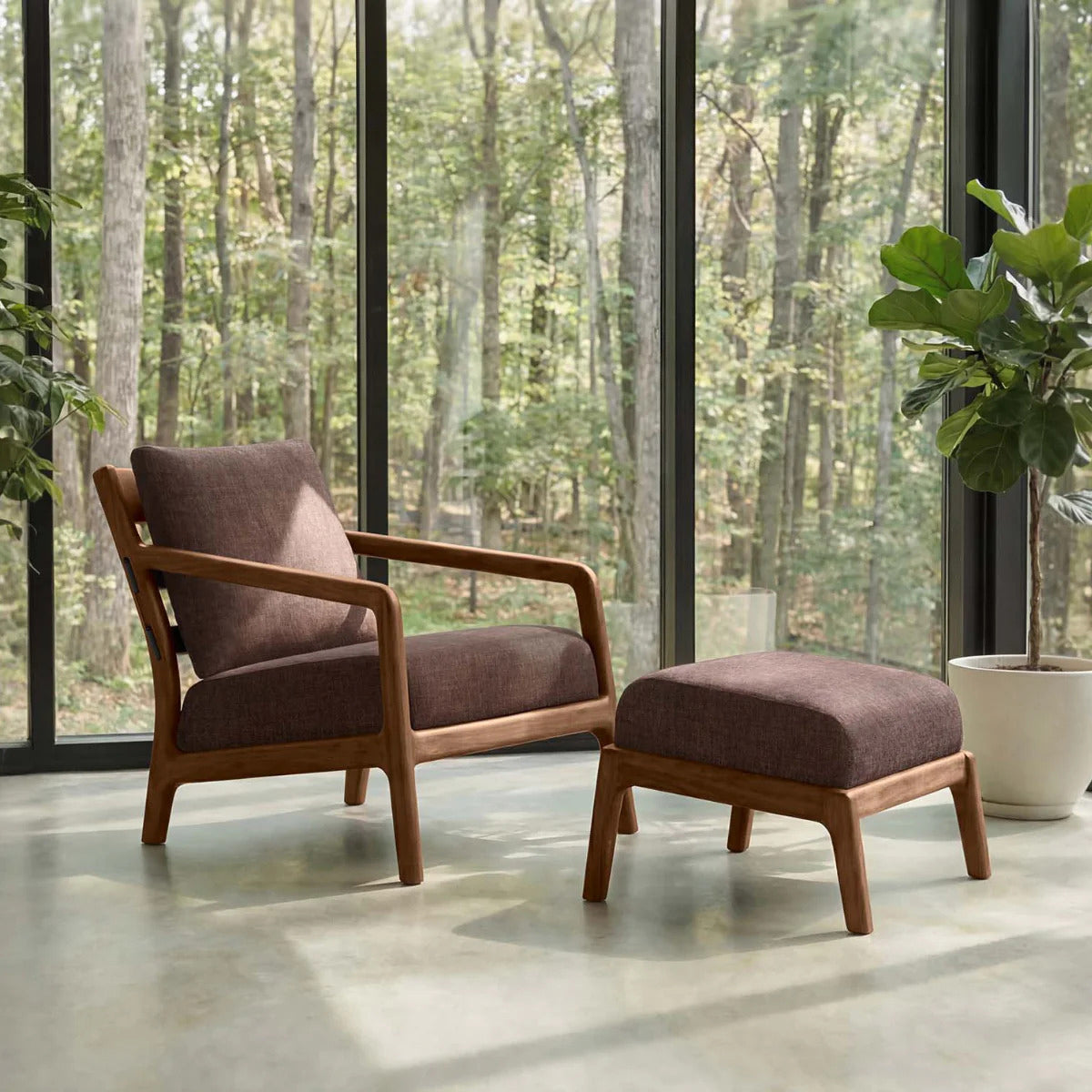 Whitney Lounge Chair by Copeland Furniture, showing whitney lounge chair in live shot.