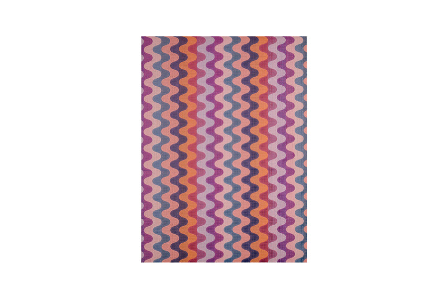Wiggle Woven Floor Rug by Chilewich, showing wiggle woven floor rug in heatwave wiggle.